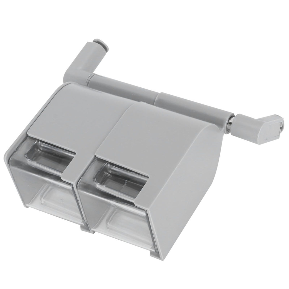 NoPunching WallMounted Seasoning Box Rotatable 2Layer Drawer Type Box for Kitchen(Gray )
