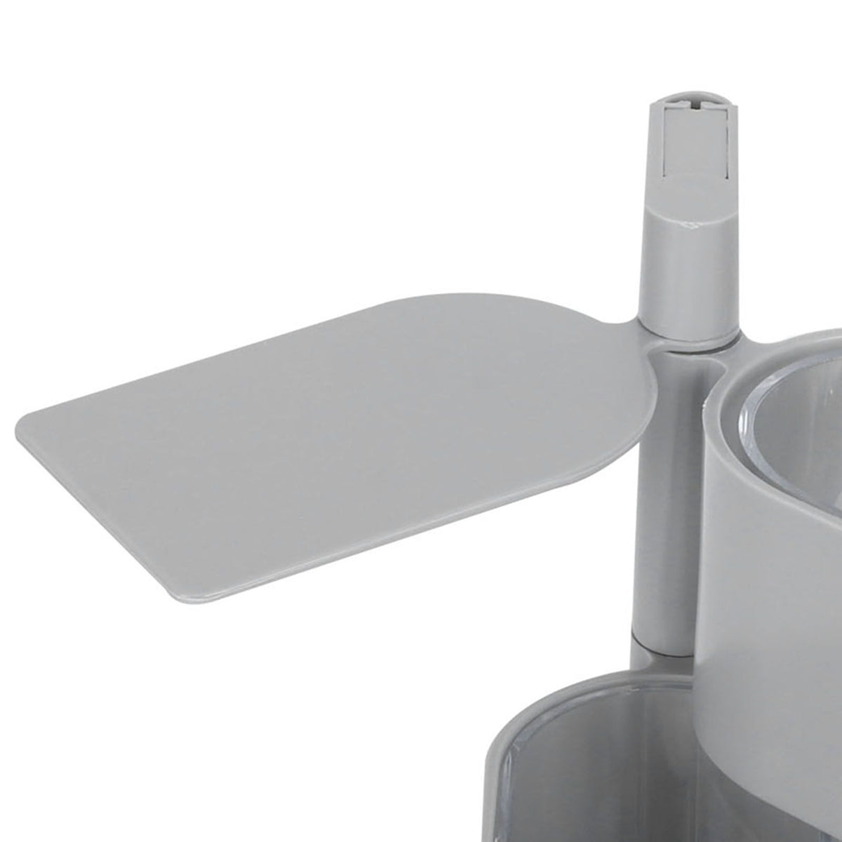 NoPunching WallMounted Seasoning Box Rotatable 2Layer Drawer Type Box for Kitchen(Gray )