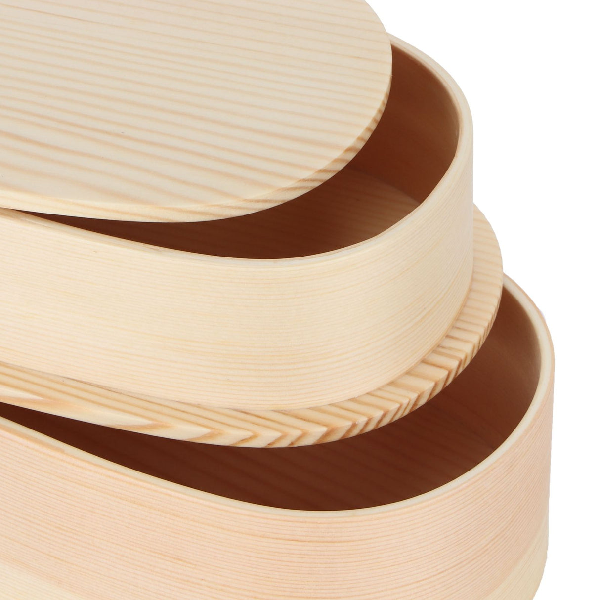 Lunch Box Set Japanese Style Wooden Food Storage Container for Students Workers 19x10x9.5cmWood Color