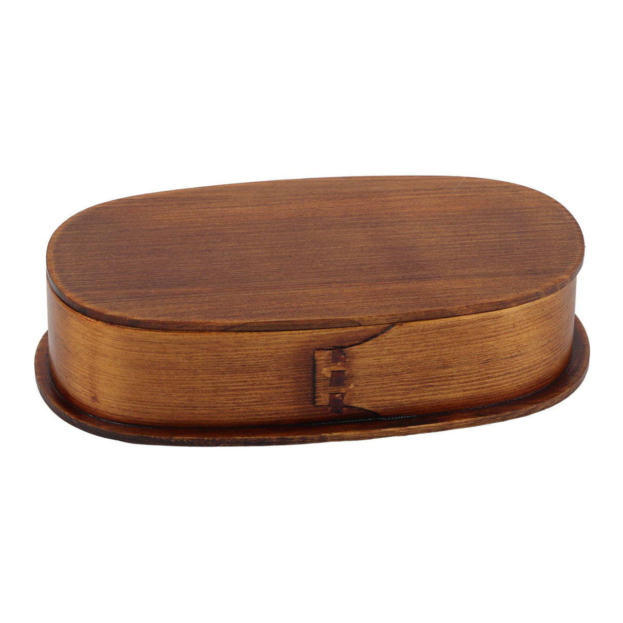 Lunch Box Set Japanese Style Wooden Food Storage Container for Students Workers 19x10x9.5cmPainted
