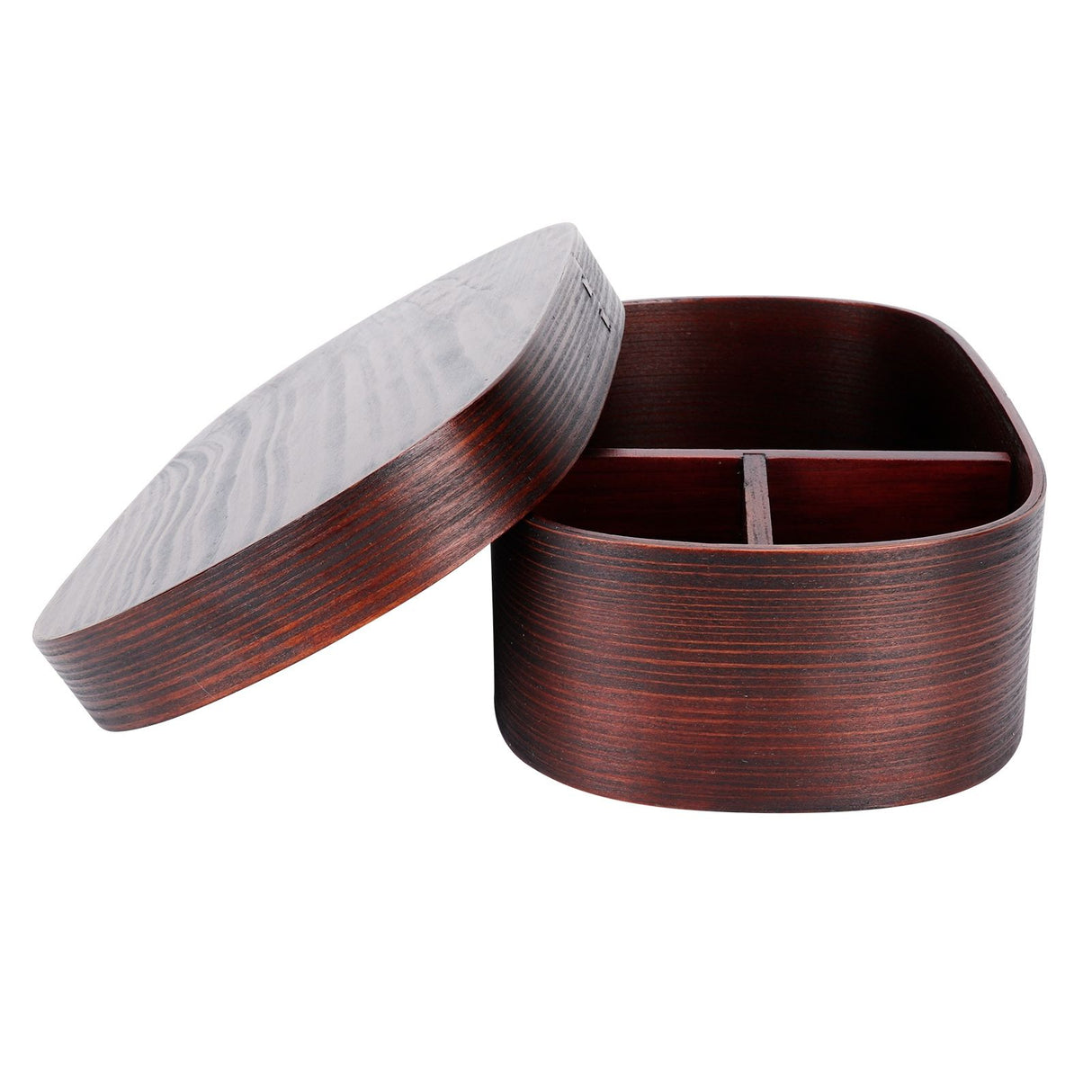 Wooden Lunch Box Portable Food Container Tablewares for Home Office Picnic CampingPainted