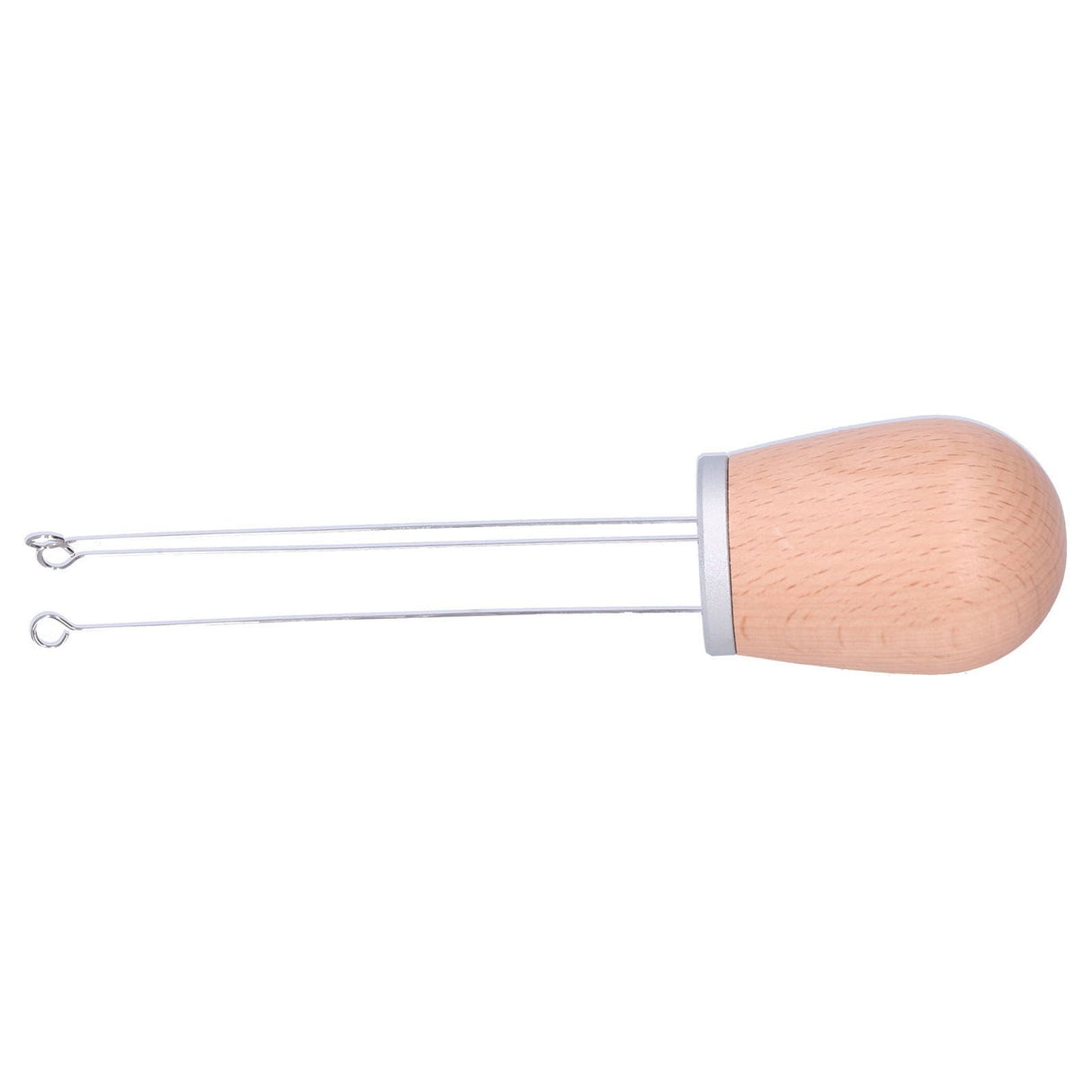 Needle Type Coffee Powder Distributor Wood Handle Coffee Stirrer Distribution Tool(Silver Cover Beech )