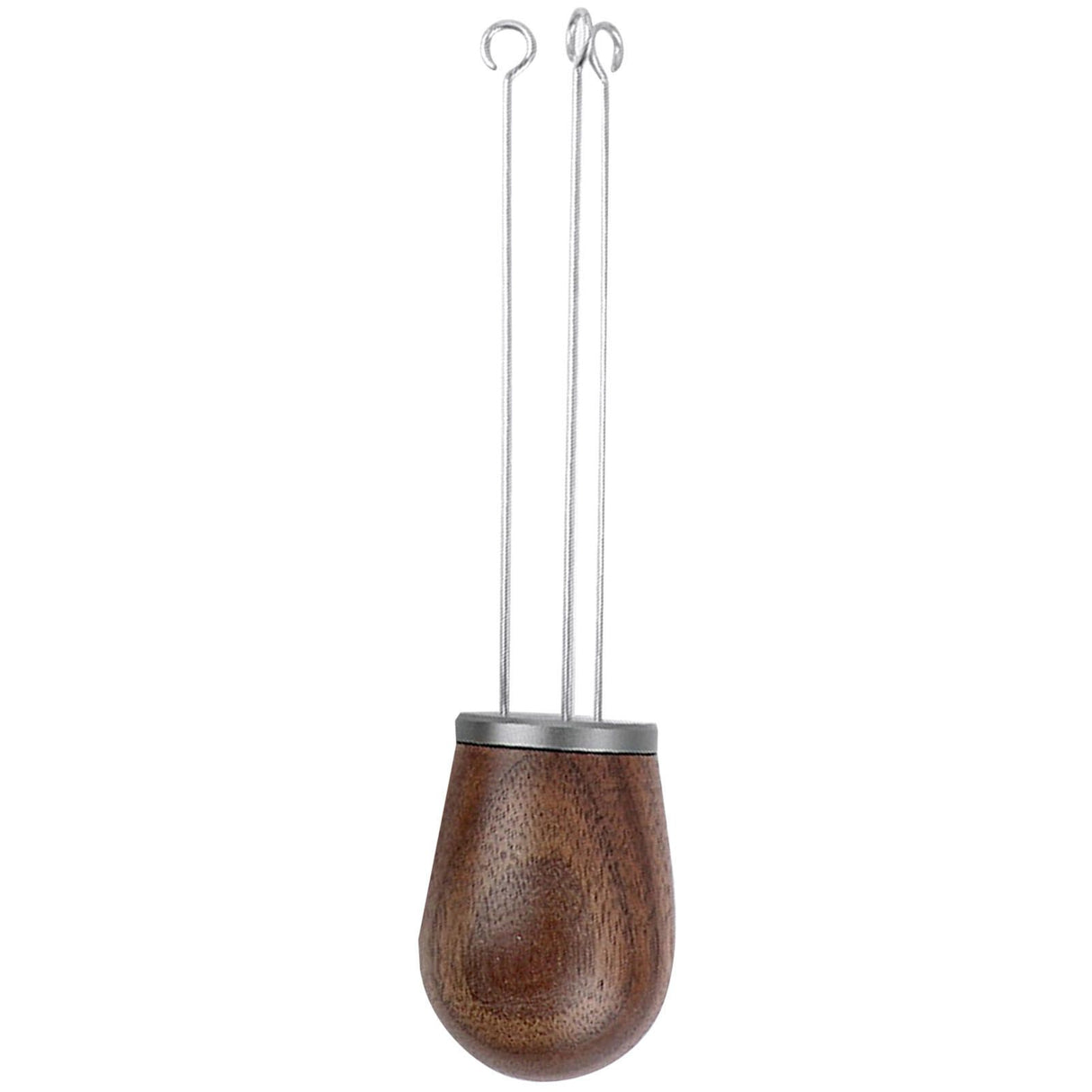 Needle Type Coffee Powder Distributor Wood Handle Coffee Stirrer Distribution Tool(Couvercle argenté noyer )