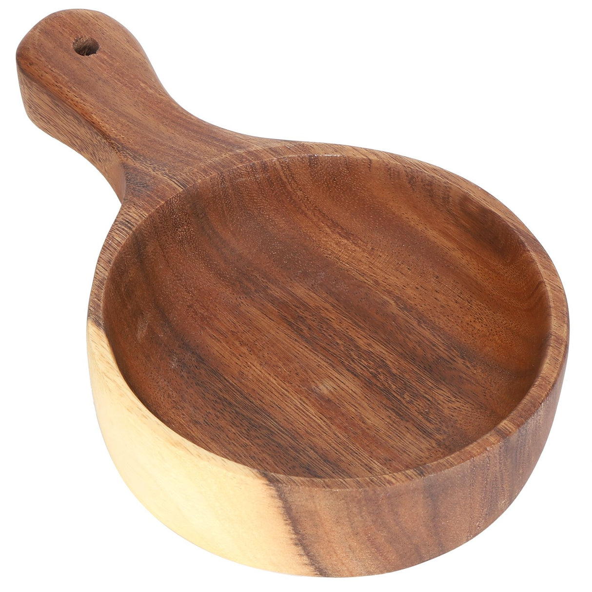 Wooden Salad Bowl with Handle Home Food Grade Kimchi Fruit Serving Bowl Home Kitchen Supplies