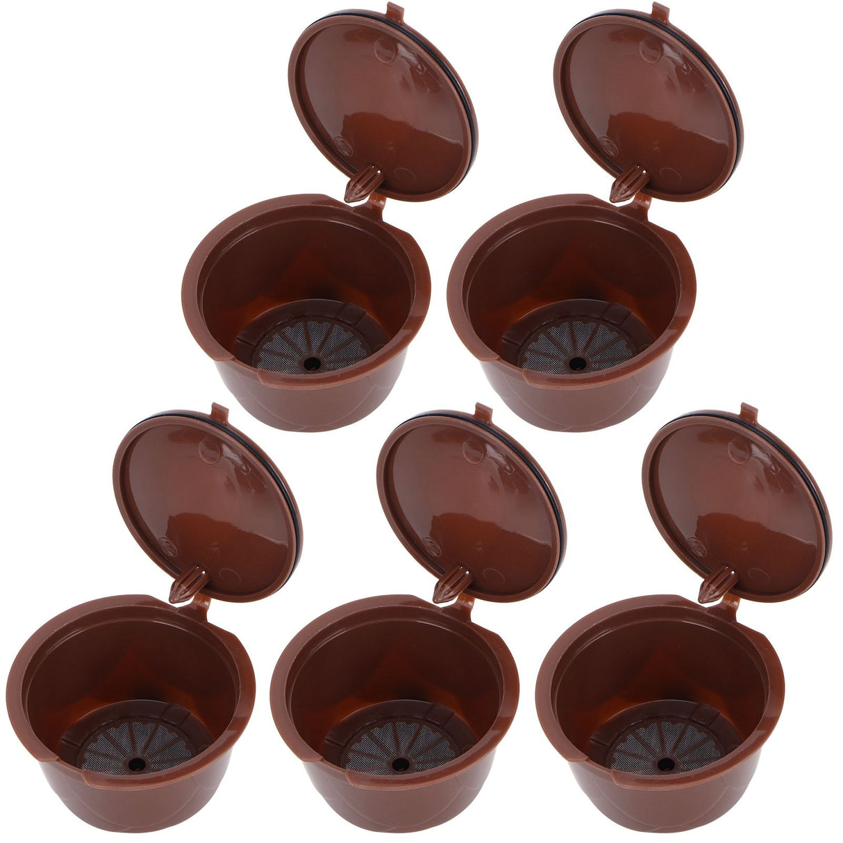 Coffee Capsules Reusable Refillable Coffee Cup Filter Kit Fit for DOLCE GUSTO Machine(Coffee 10 Capsules1 Spoon 1 Brush)