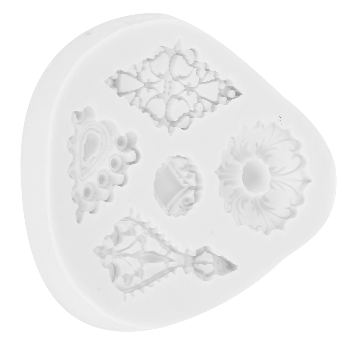 Retro Diamonds Pattern Fondant Mold Silicone Mold DIY Baking Cake Decorating Tool50‑611‑B Gray