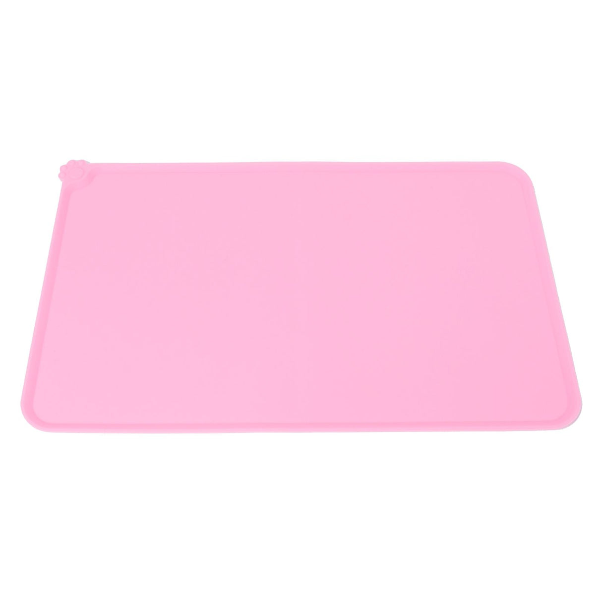 Pet Food Pad Silicone Waterproof Non Slip Bowl Drinking Feeding Mat Placemat for Dog Cat(Red )