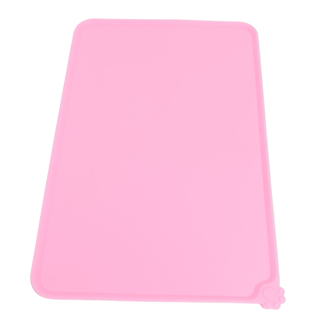 Pet Food Pad Silicone Waterproof Non Slip Bowl Drinking Feeding Mat Placemat for Dog Cat(Red )