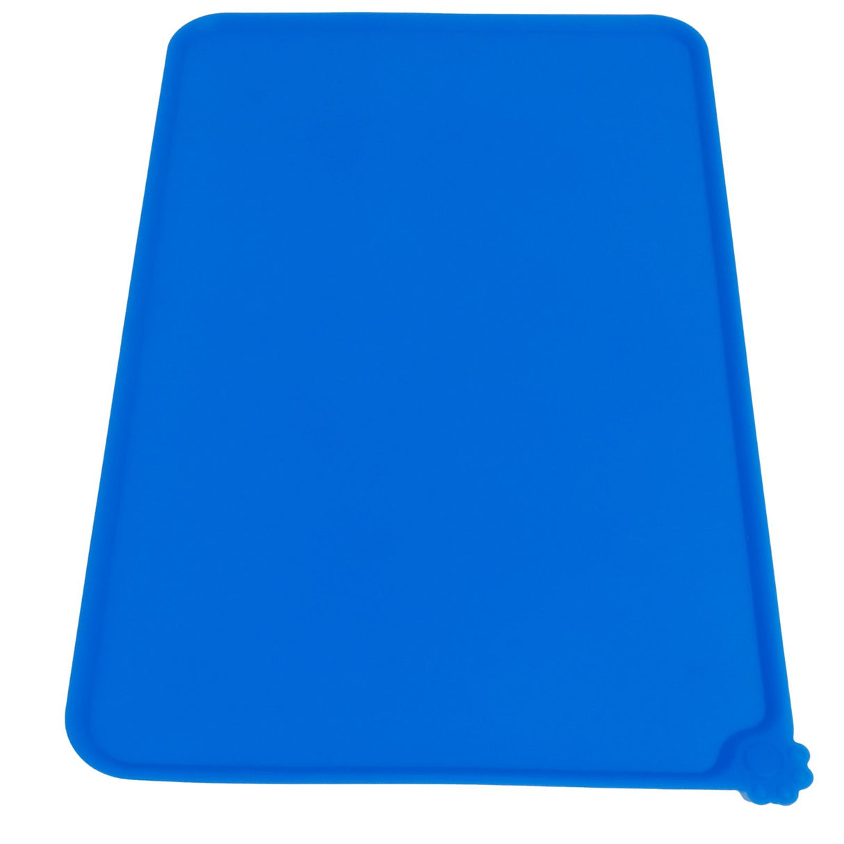 Pet Food Pad Silicone Waterproof Non Slip Bowl Drinking Feeding Mat Placemat for Dog Cat(Blue )