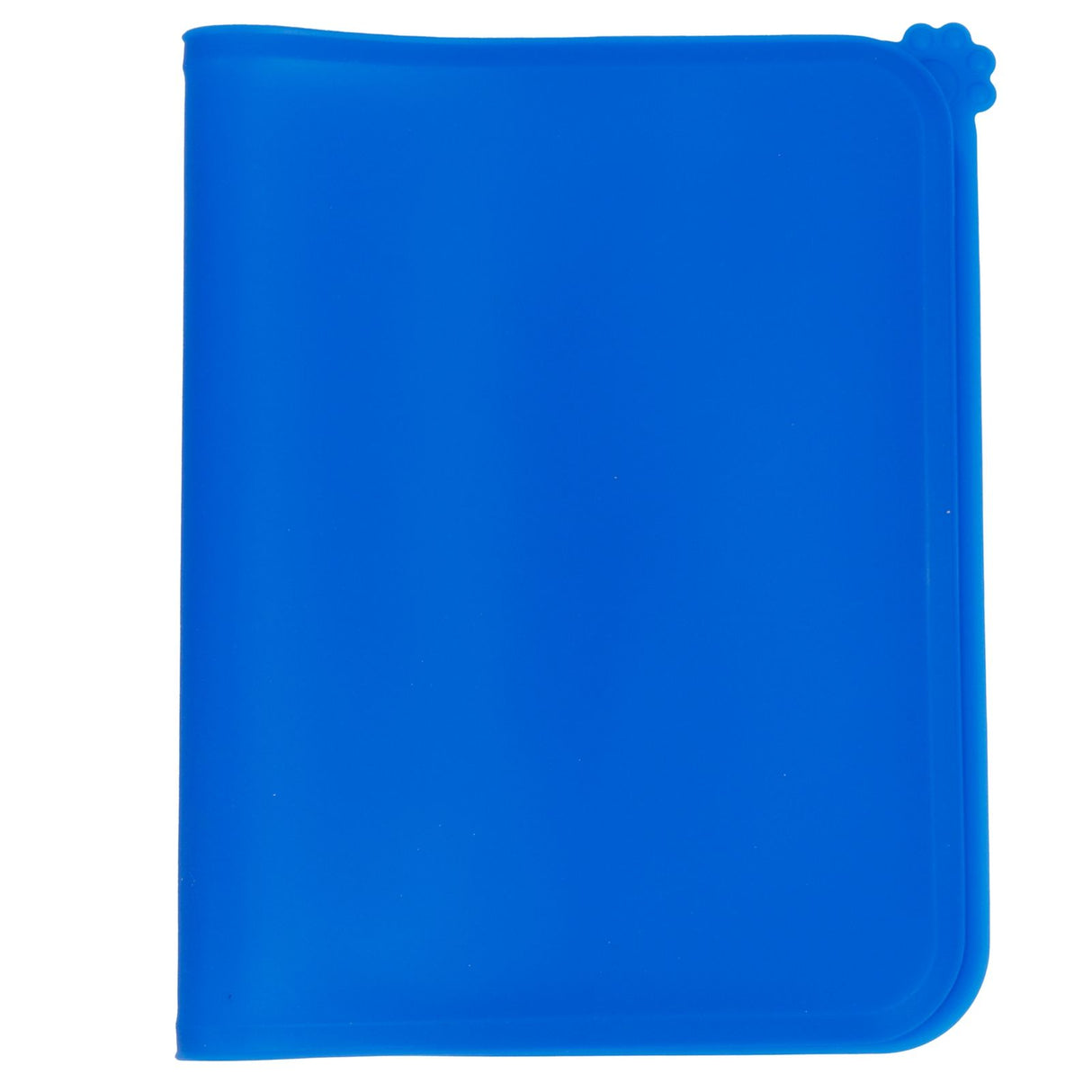 Pet Food Pad Silicone Waterproof Non Slip Bowl Drinking Feeding Mat Placemat for Dog Cat(Blue )