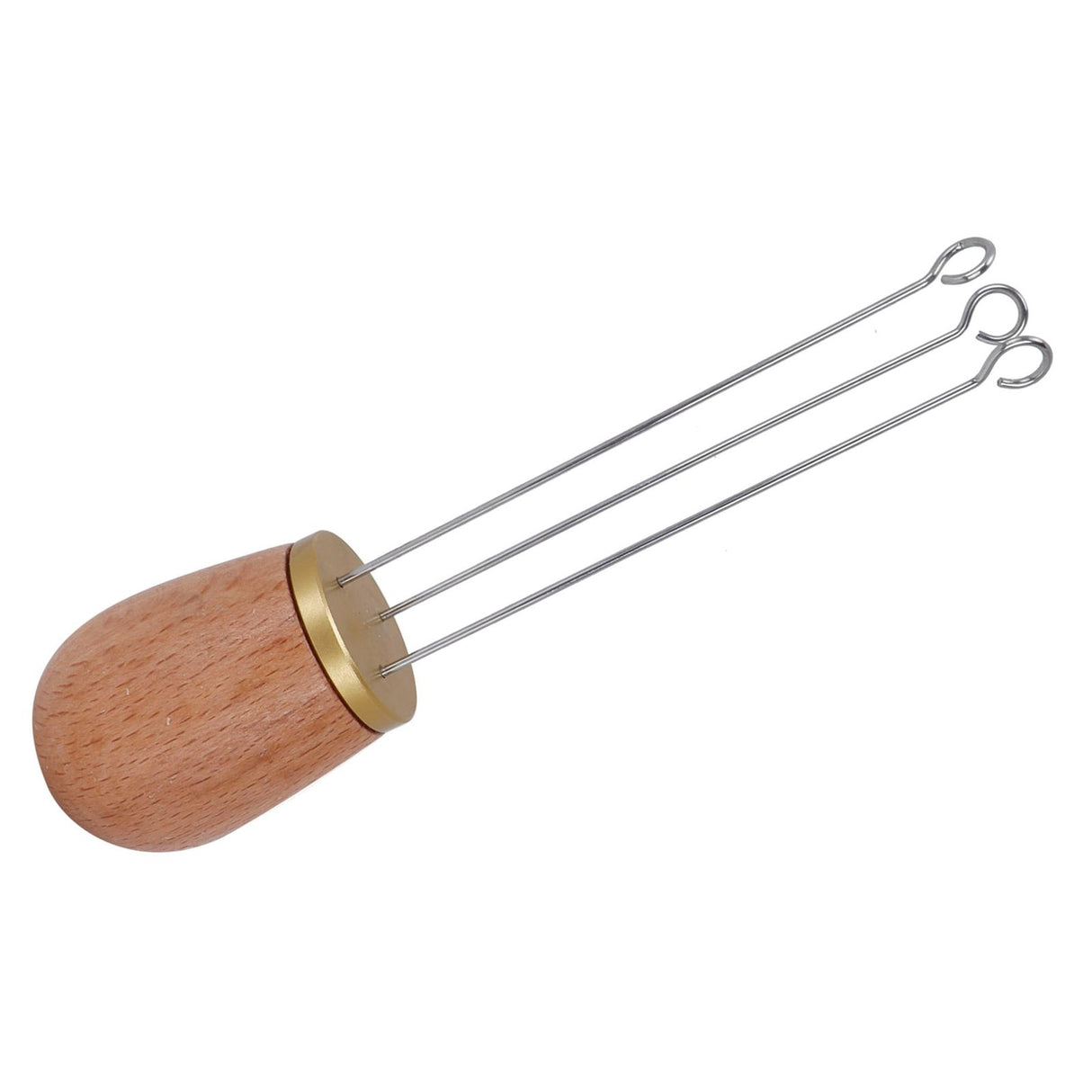 Needle Type Coffee Wooden Powder Dispenser Coffee Stirrer with Handle for Stiring CoffeeGolden