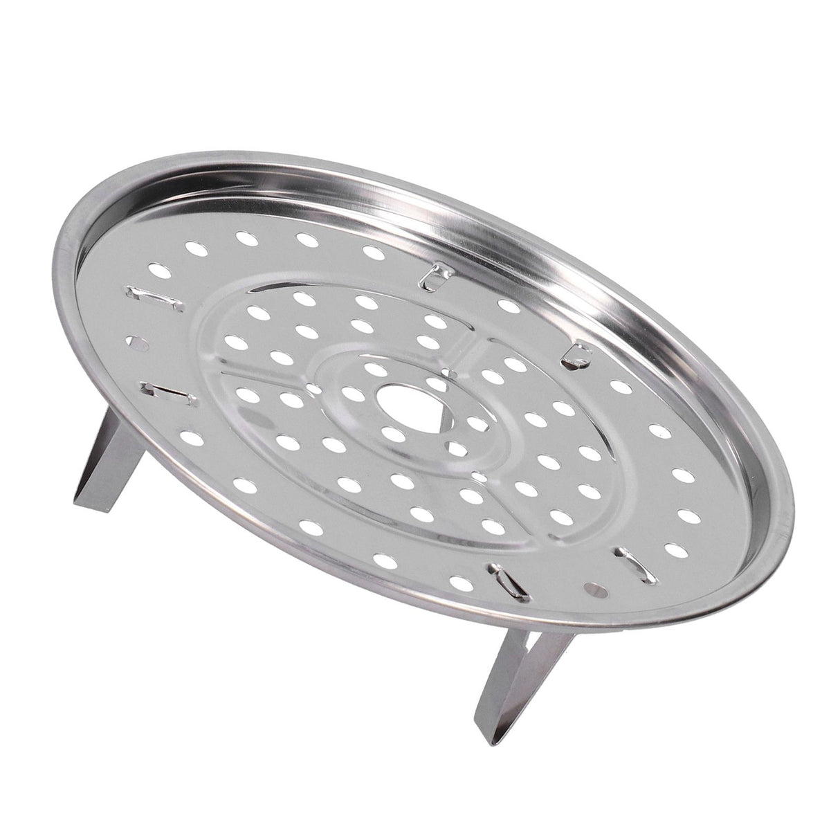 Stainless Steel Heat Resistant Steaming Rack Tripod Design Non Stick Rack for Food Cake(23.5CM )