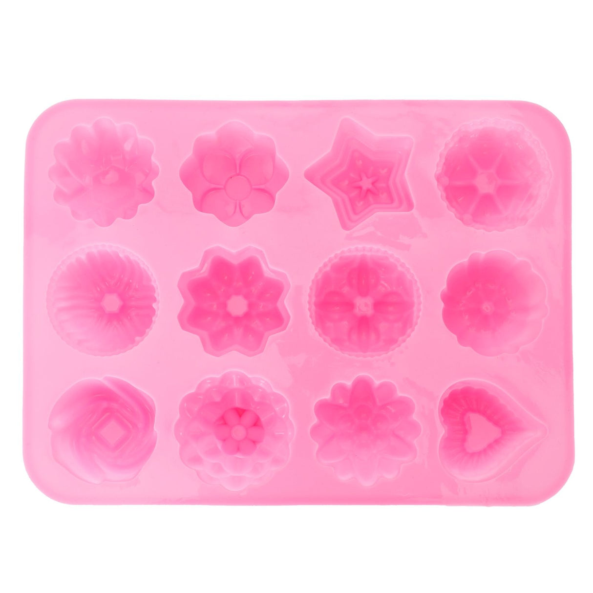 12-Grid Silicone Mold DIY Chocolate Cake Pudding Fondant Baking Mould Kitchen Supply