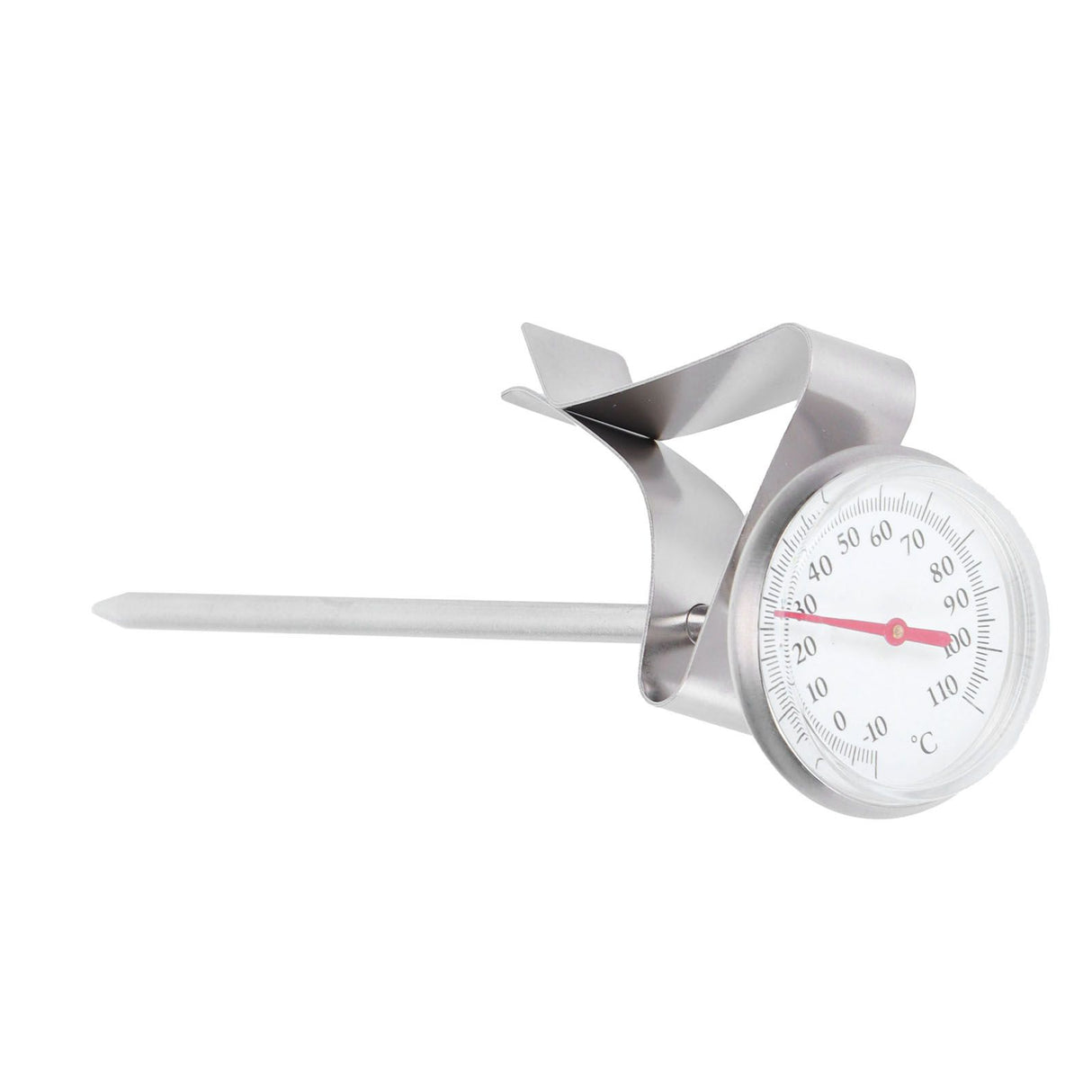Coffee Thermometer Milk Frothing Dial Pointer Temperature Meter with Hook Kitchen Tool