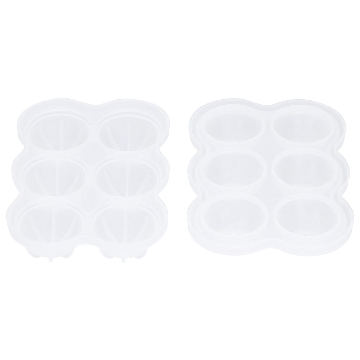 6‑Grid Silicone Ice Ball Mold with Leaking Hole Round Ice Tray for Kitchen Home Bar