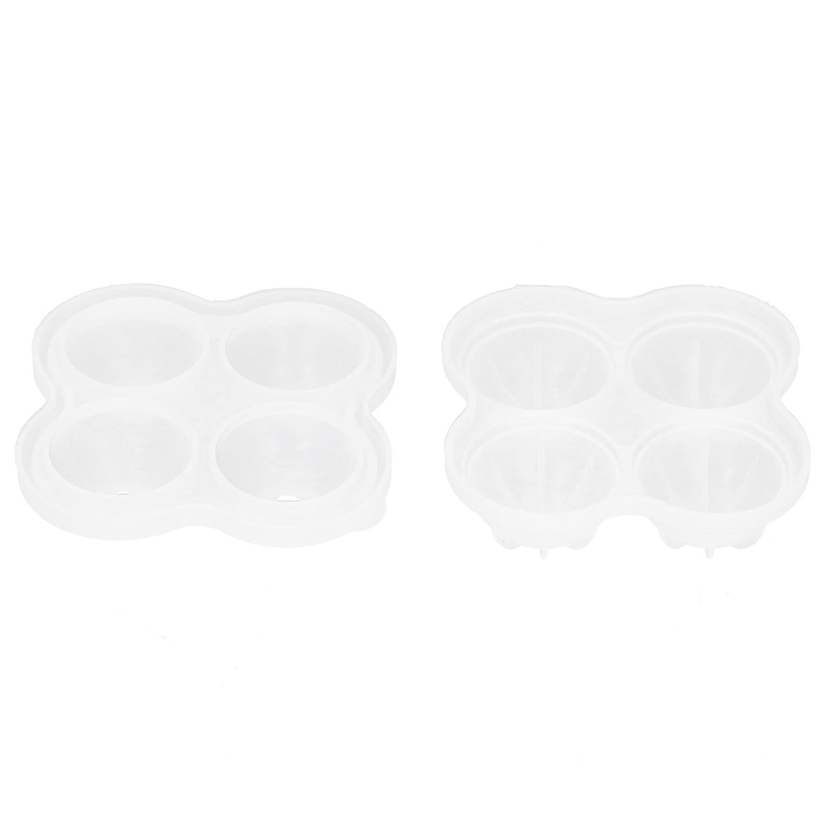 4‑Grid Round Shape Mold Food Grade Silicone Ice Cream Mould for Kitchen Utensils