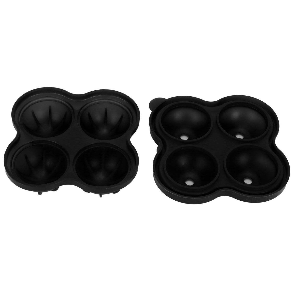 4 Hole Ice Cubes Mold Silicone Ice Ball Maker Mould Tray for Home Kitchen SuppliesBlack