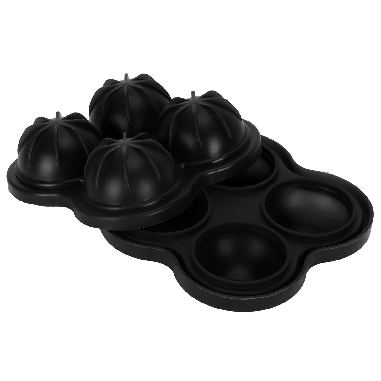 4 Hole Ice Cubes Mold Silicone Ice Ball Maker Mould Tray for Home Kitchen SuppliesBlack