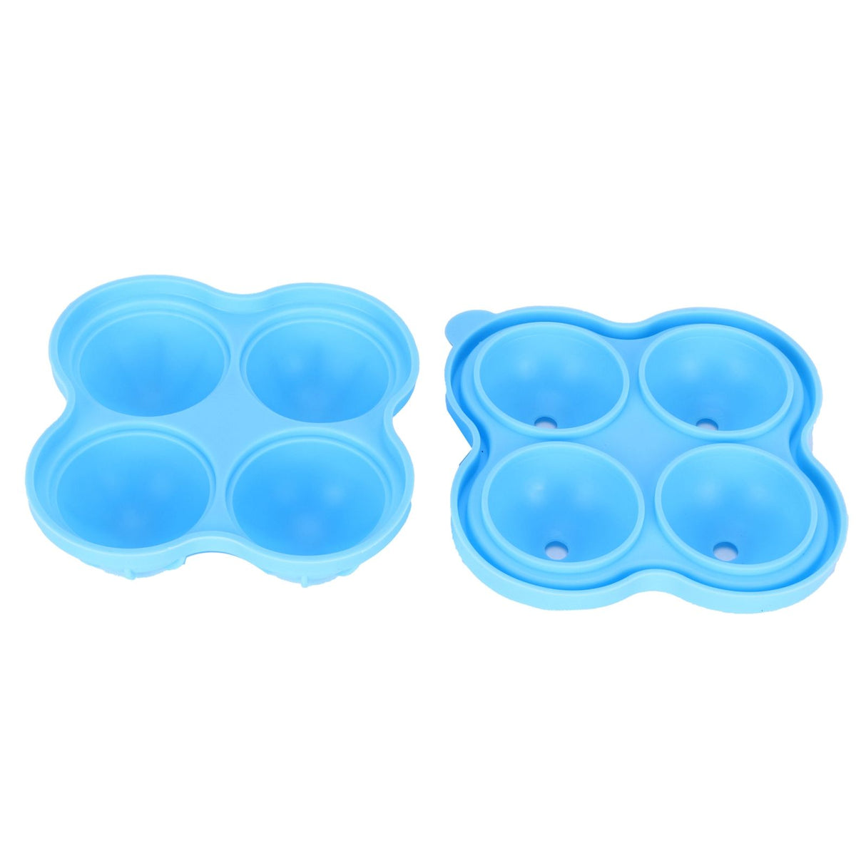 4 Hole Ice Cubes Mold Silicone Ice Ball Maker Mould Tray for Home Kitchen SuppliesSky Blue