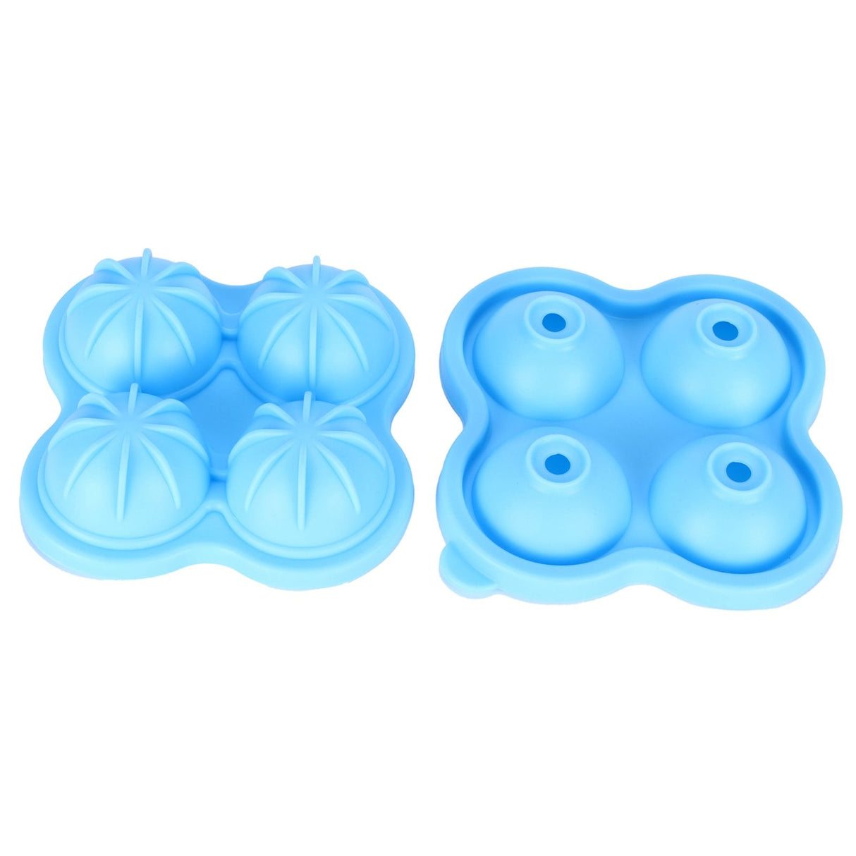4 Hole Ice Cubes Mold Silicone Ice Ball Maker Mould Tray for Home Kitchen SuppliesSky Blue