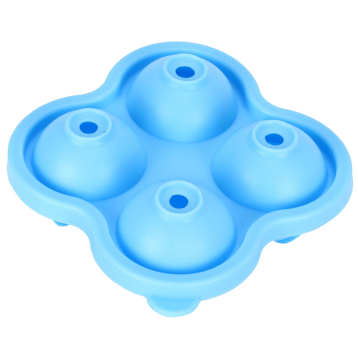 4 Hole Ice Cubes Mold Silicone Ice Ball Maker Mould Tray for Home Kitchen SuppliesSky Blue