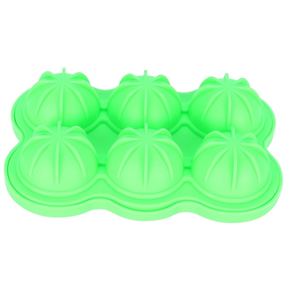 6-Grid Ice Ball Maker Reusable Silicone Ice Ball Mold Tray for Home Kitchen Bar UseGreen