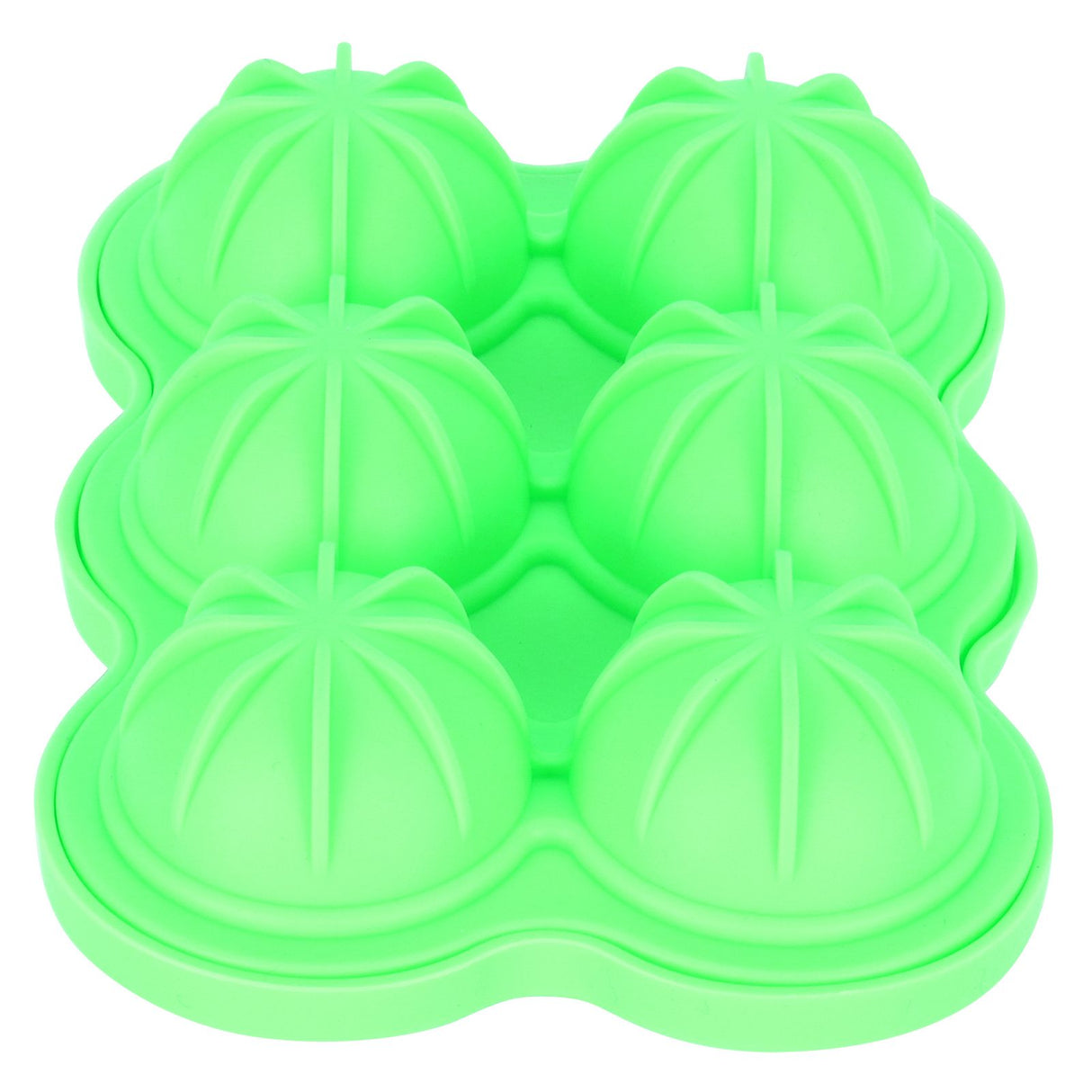 6-Grid Ice Ball Maker Reusable Silicone Ice Ball Mold Tray for Home Kitchen Bar UseGreen