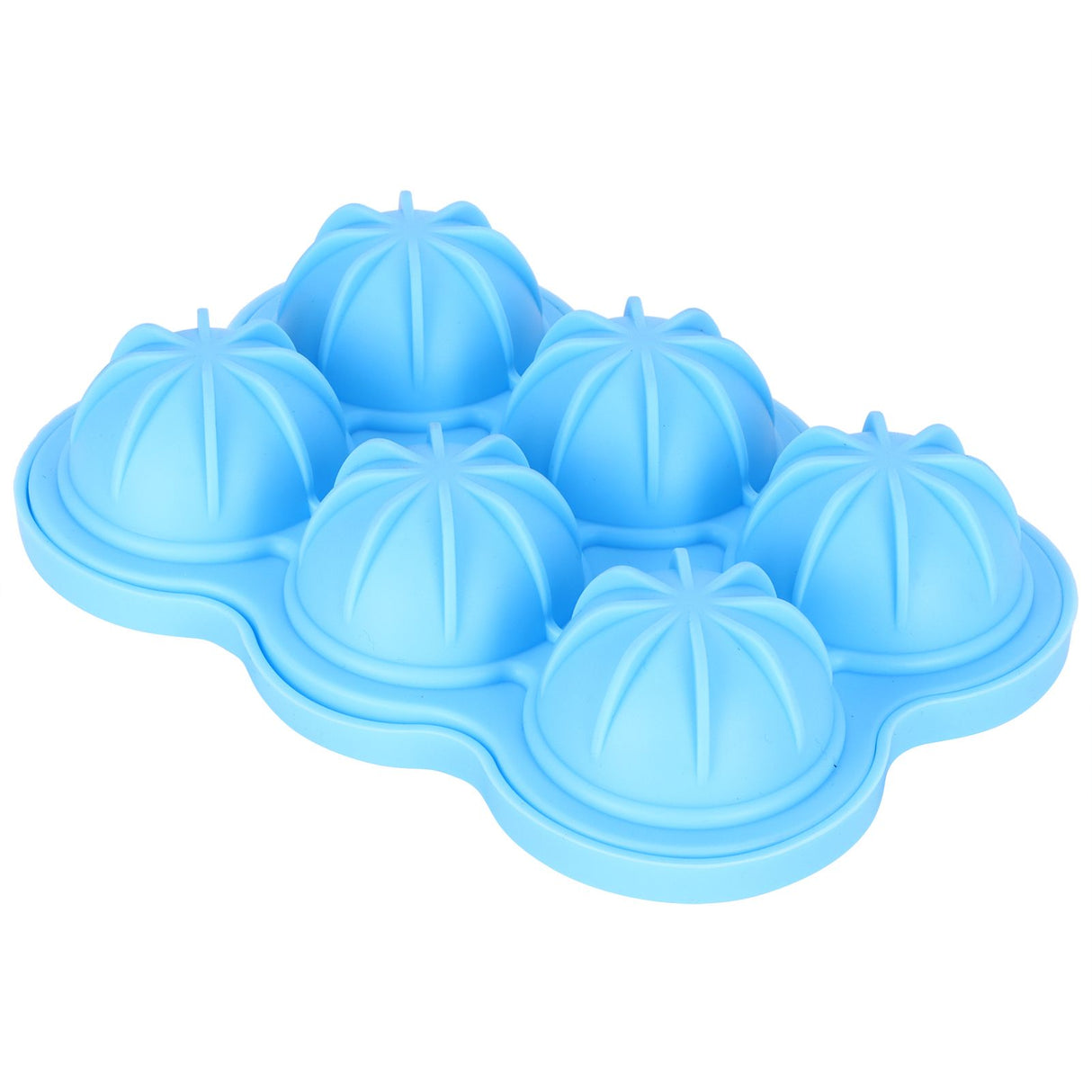 6-Grid Ice Ball Maker Reusable Silicone Ice Ball Mold Tray for Home Kitchen Bar UseSky Blue