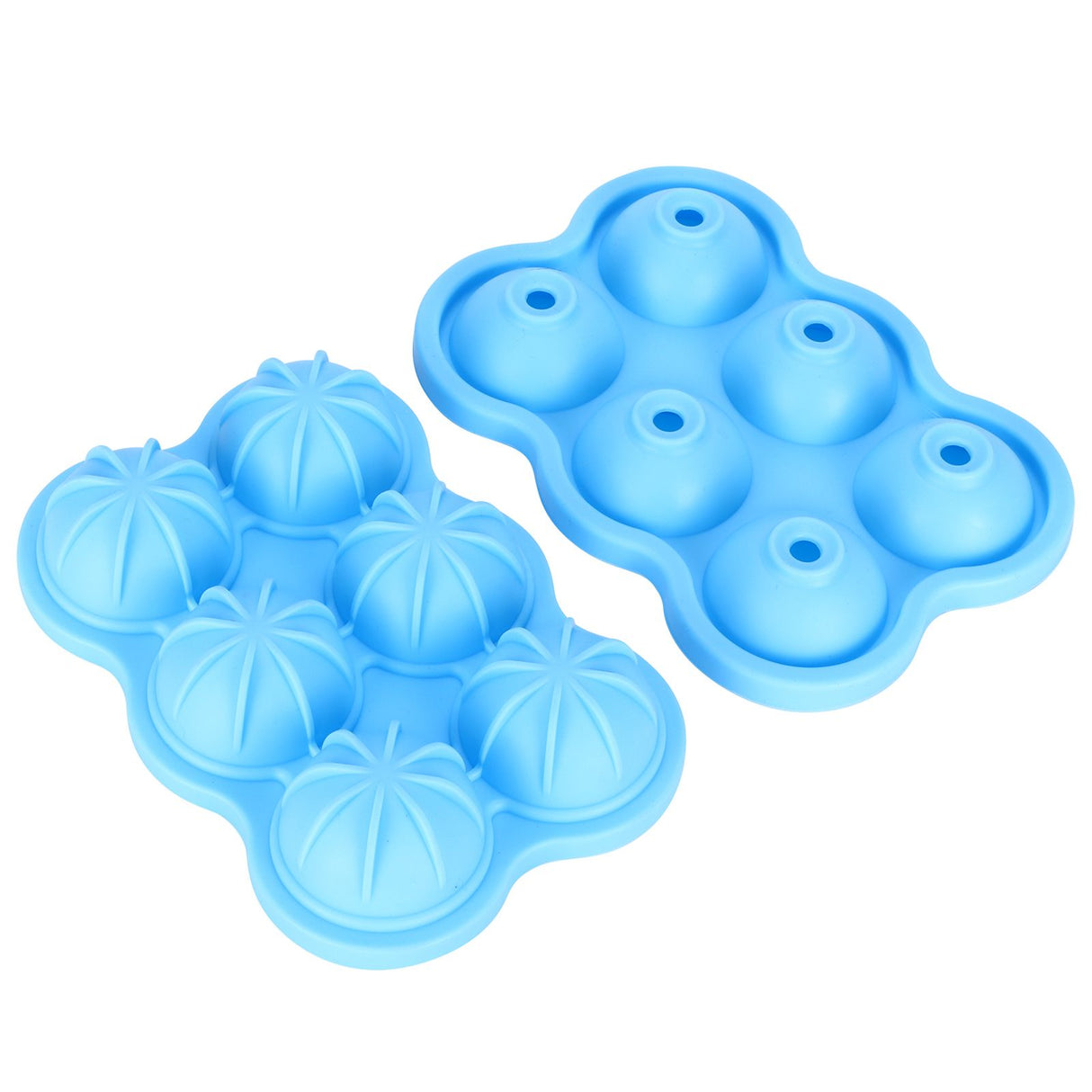 6-Grid Ice Ball Maker Reusable Silicone Ice Ball Mold Tray for Home Kitchen Bar UseSky Blue