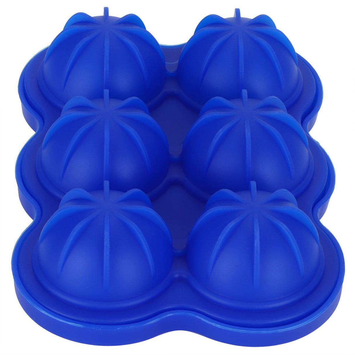 6-Grid Ice Ball Maker Reusable Silicone Ice Ball Mold Tray for Home Kitchen Bar UseDark Blue