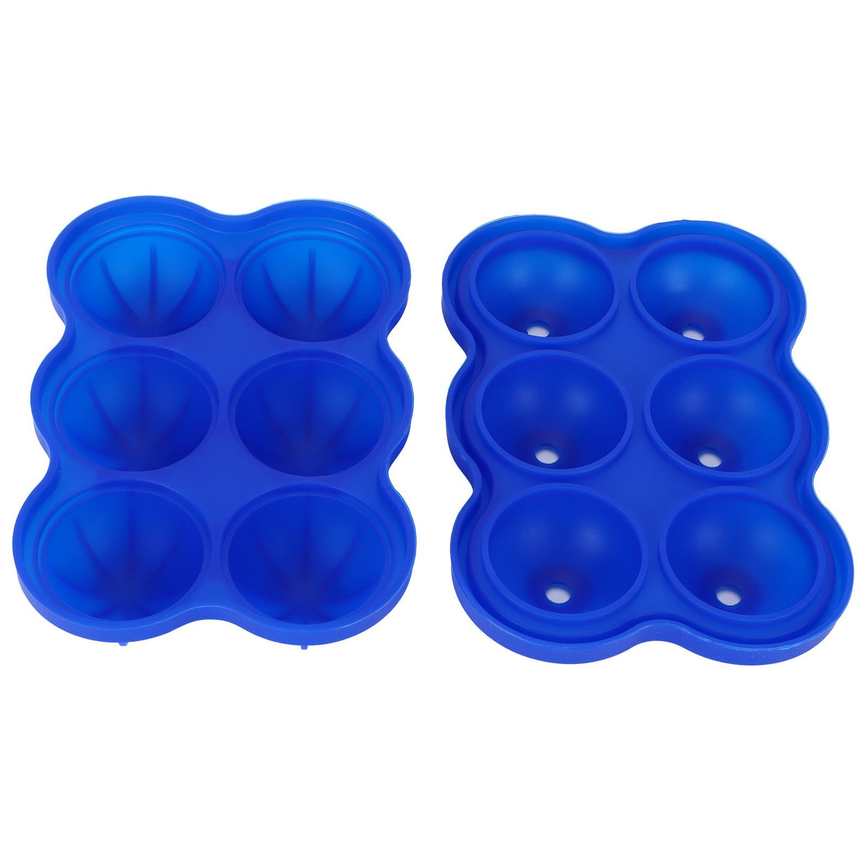 6-Grid Ice Ball Maker Reusable Silicone Ice Ball Mold Tray for Home Kitchen Bar UseDark Blue