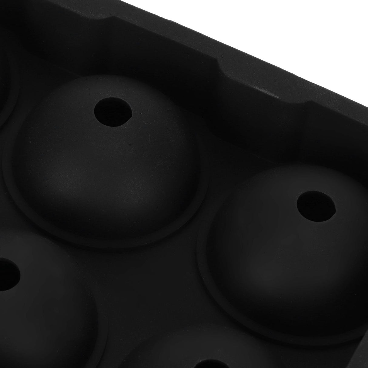 6-Grid Ice Ball Maker Black Reusable Ice Ball Mold for Beer Cocktail Wine Beverage