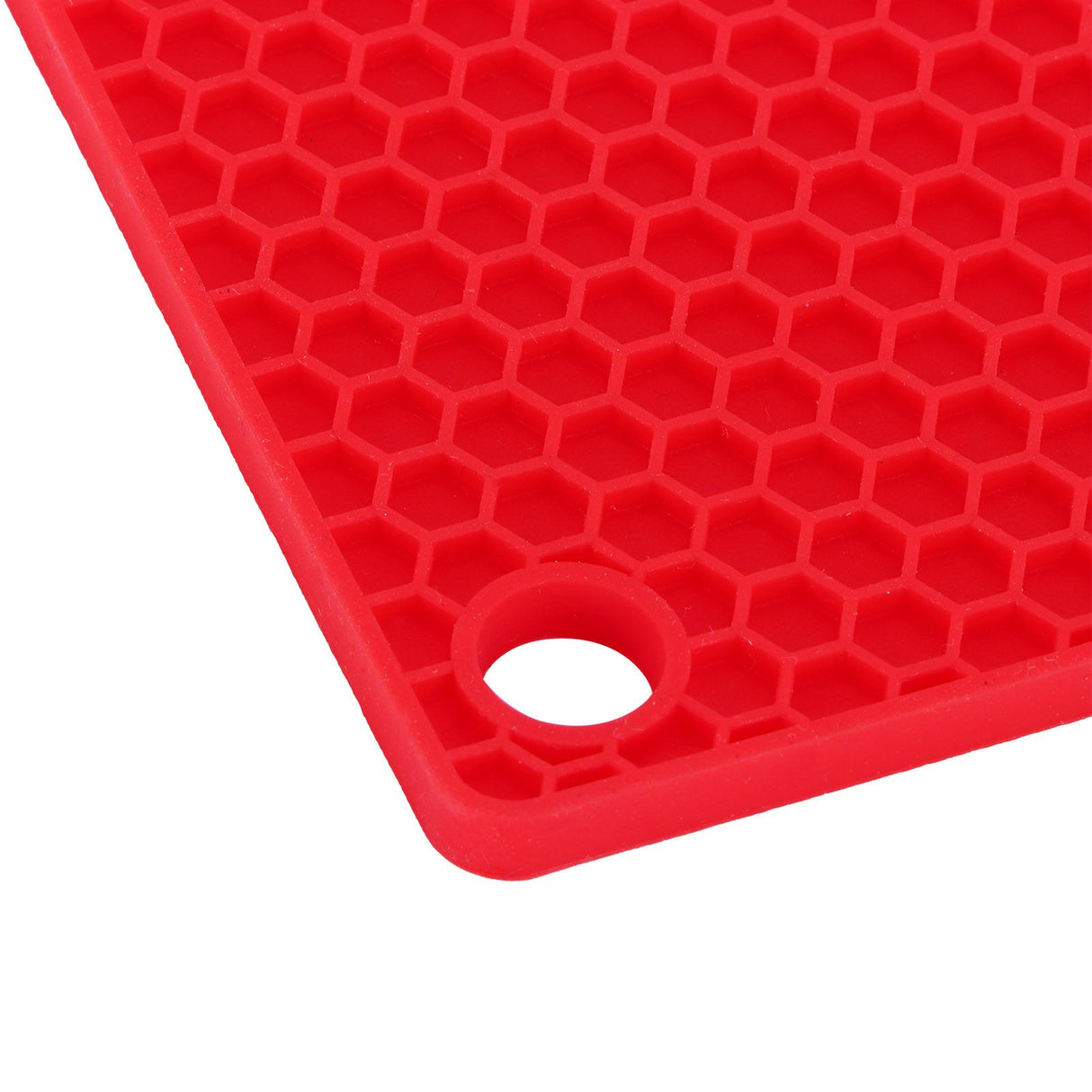 Insulation Pad Food Grade Silicone Pad AntiScalding Thickened Microwave Oven Mat for Kitchen Use(Red )