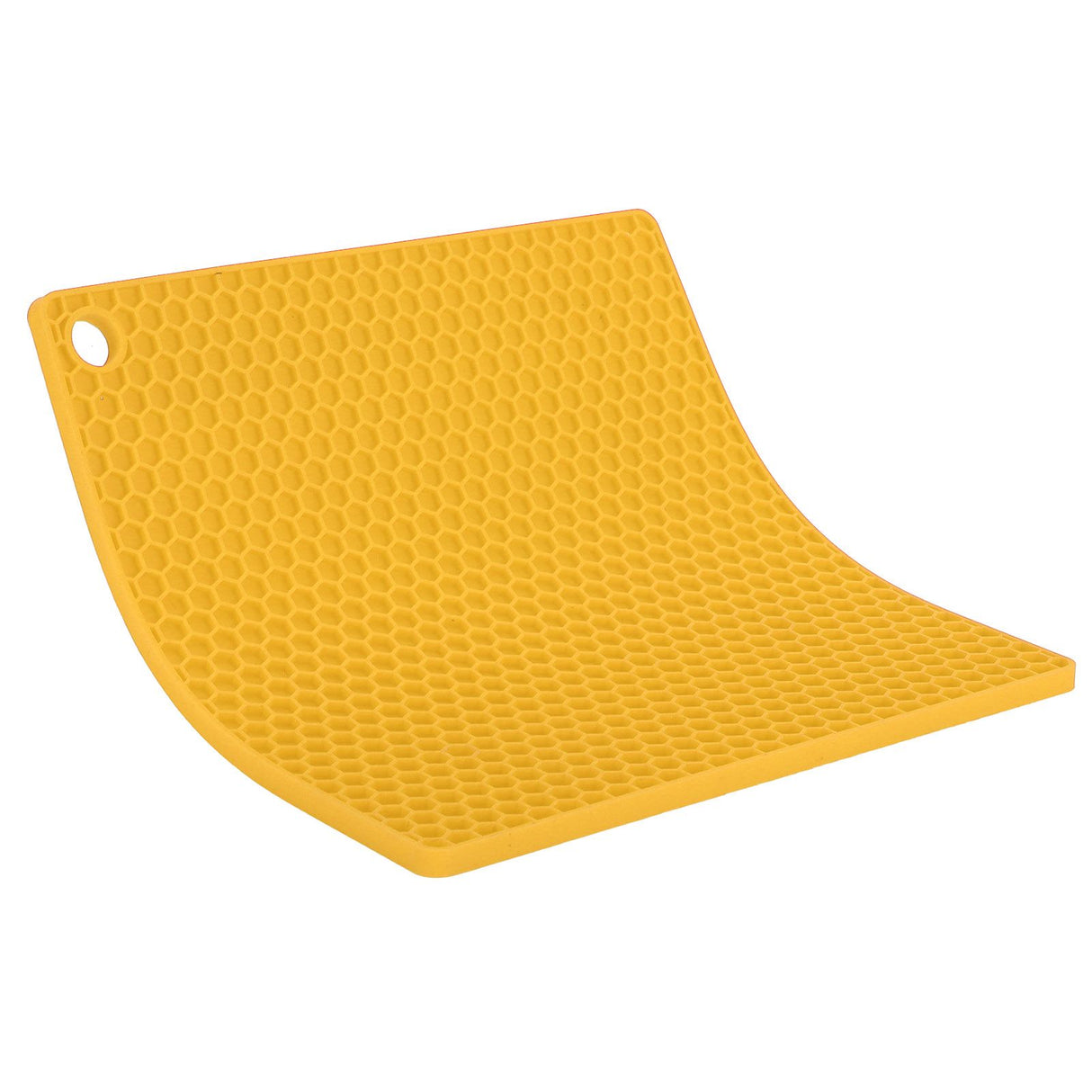 Insulation Pad Food Grade Silicone Pad AntiScalding Thickened Microwave Oven Mat for Kitchen Use(Yellow )