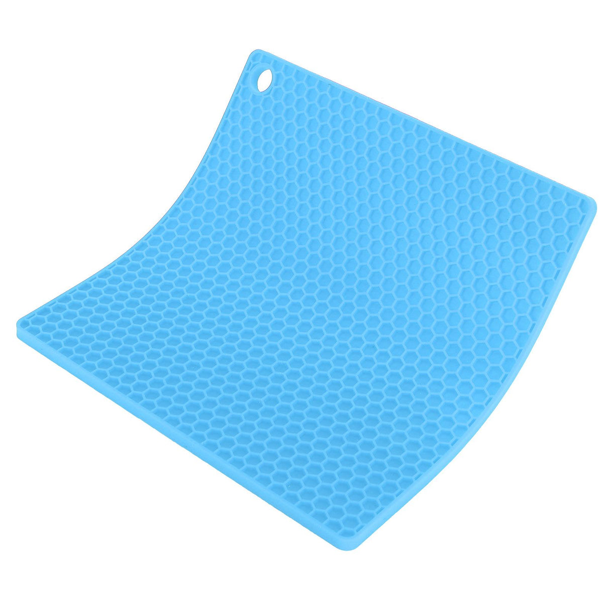 Insulation Pad Food Grade Silicone Pad AntiScalding Thickened Microwave Oven Mat for Kitchen Use(Blue )