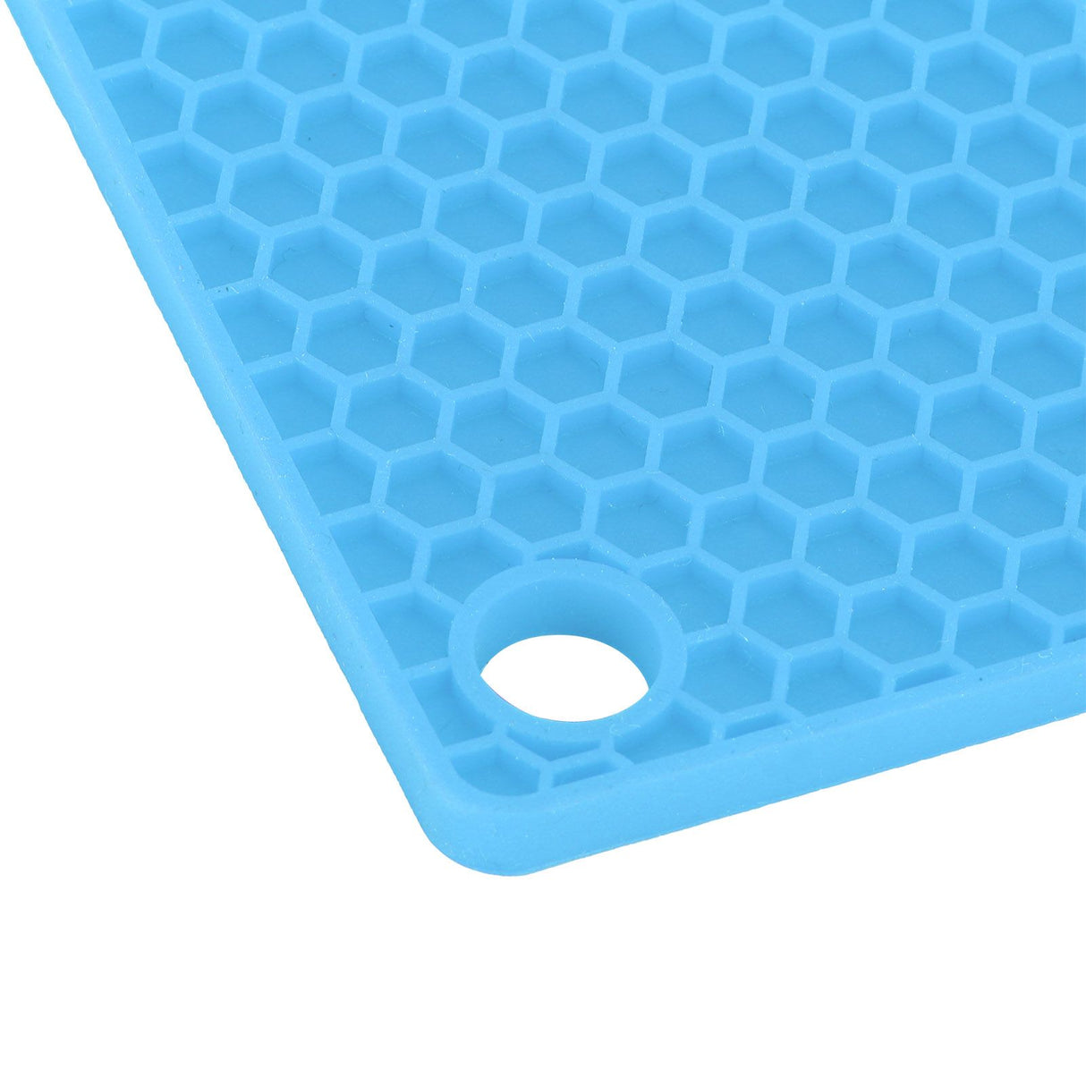 Insulation Pad Food Grade Silicone Pad AntiScalding Thickened Microwave Oven Mat for Kitchen Use(Blue )