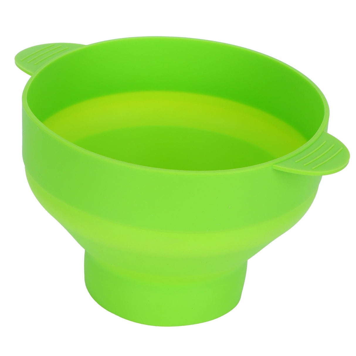 Popcorn Bucket Folding Silicone DIY Popcorn Maker Bowl with Lid Kitchen Accessory(With HandleGreen )