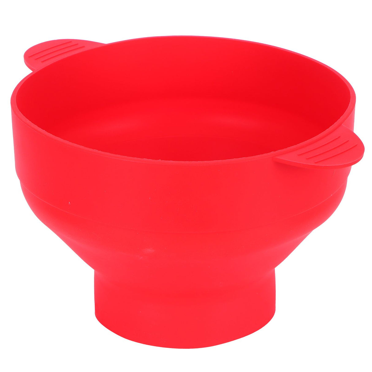 Popcorn Bucket Folding Silicone DIY Popcorn Maker Bowl with Lid Kitchen Accessory(With HandleRed )
