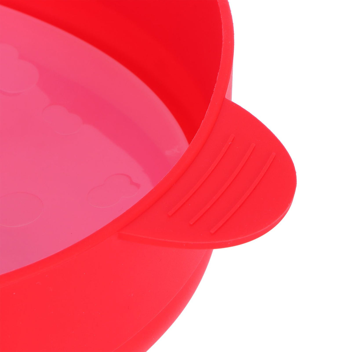 Popcorn Bucket Folding Silicone DIY Popcorn Maker Bowl with Lid Kitchen Accessory(With HandleRed )