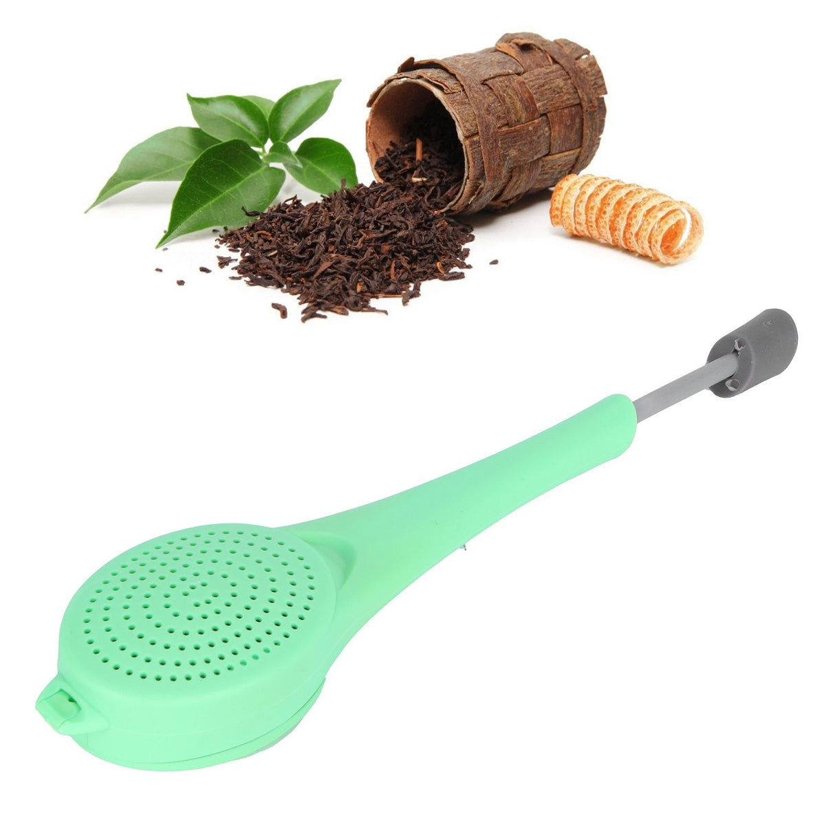 Silicone Tea Strainer Filter Loose Leaf Tea Infuser Filtering Tool Kitchen Gadget Green