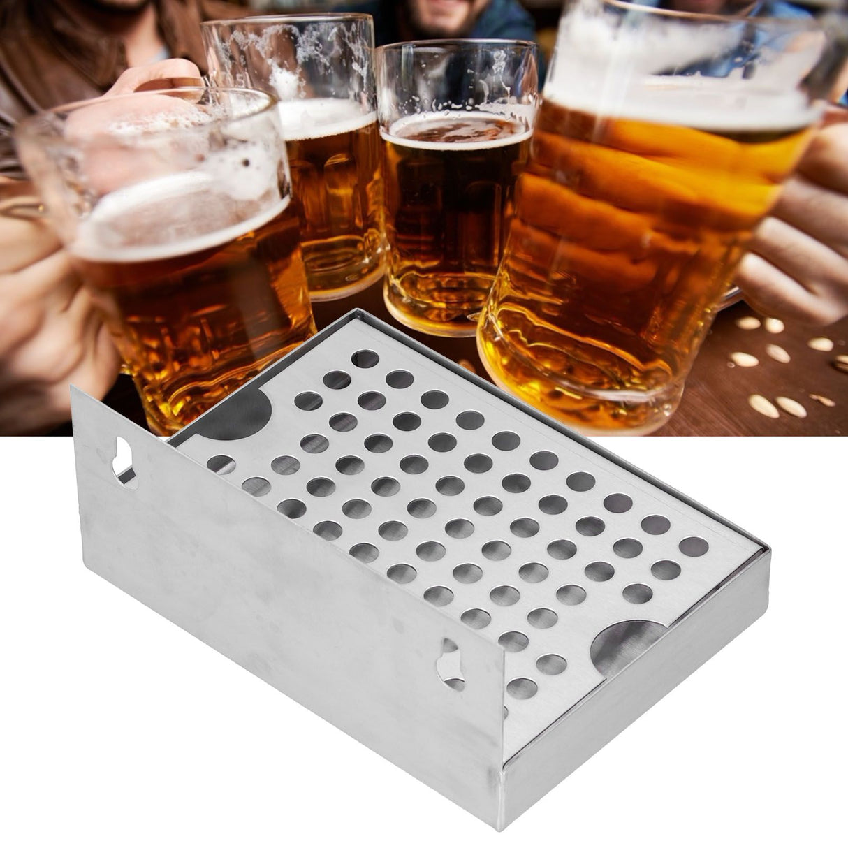 Wall Mounted Beer Drip Tray Stainless Steel Drip Tray for Homebrew Kegging Draft Beer