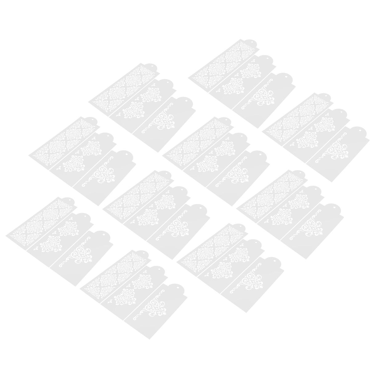 10 Set Cake Spray Mold Cake Border Embossing Mold Fondant Dessert Baking Stencils