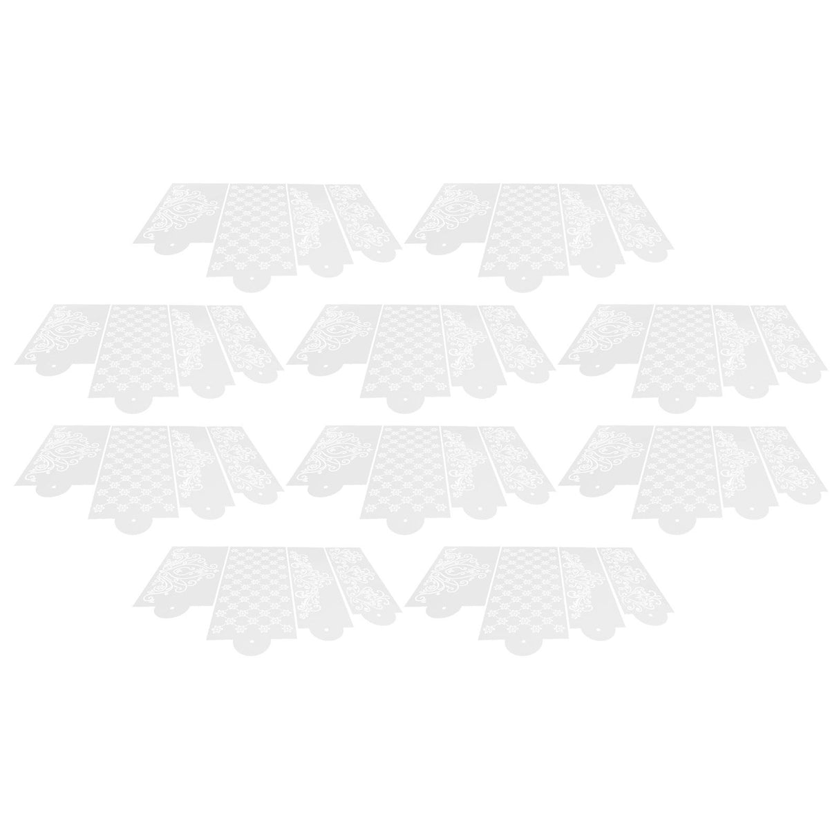 10 Set Cake Spray Mold Cake Embossing Mold Baking Stencils for Home Kitchen Tool