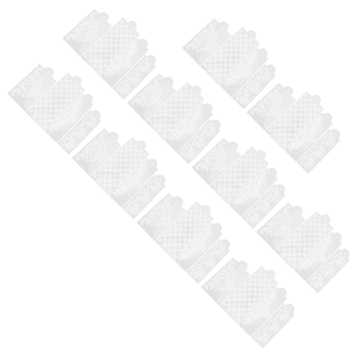 10 Set Cake Spray Mold Cake Embossing Mold Baking Stencils for Home Kitchen Tool