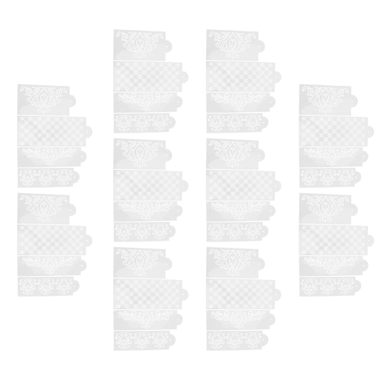 10 Set Cake Spray Mold Cake Embossing Mold Baking Stencils for Home Kitchen Tool