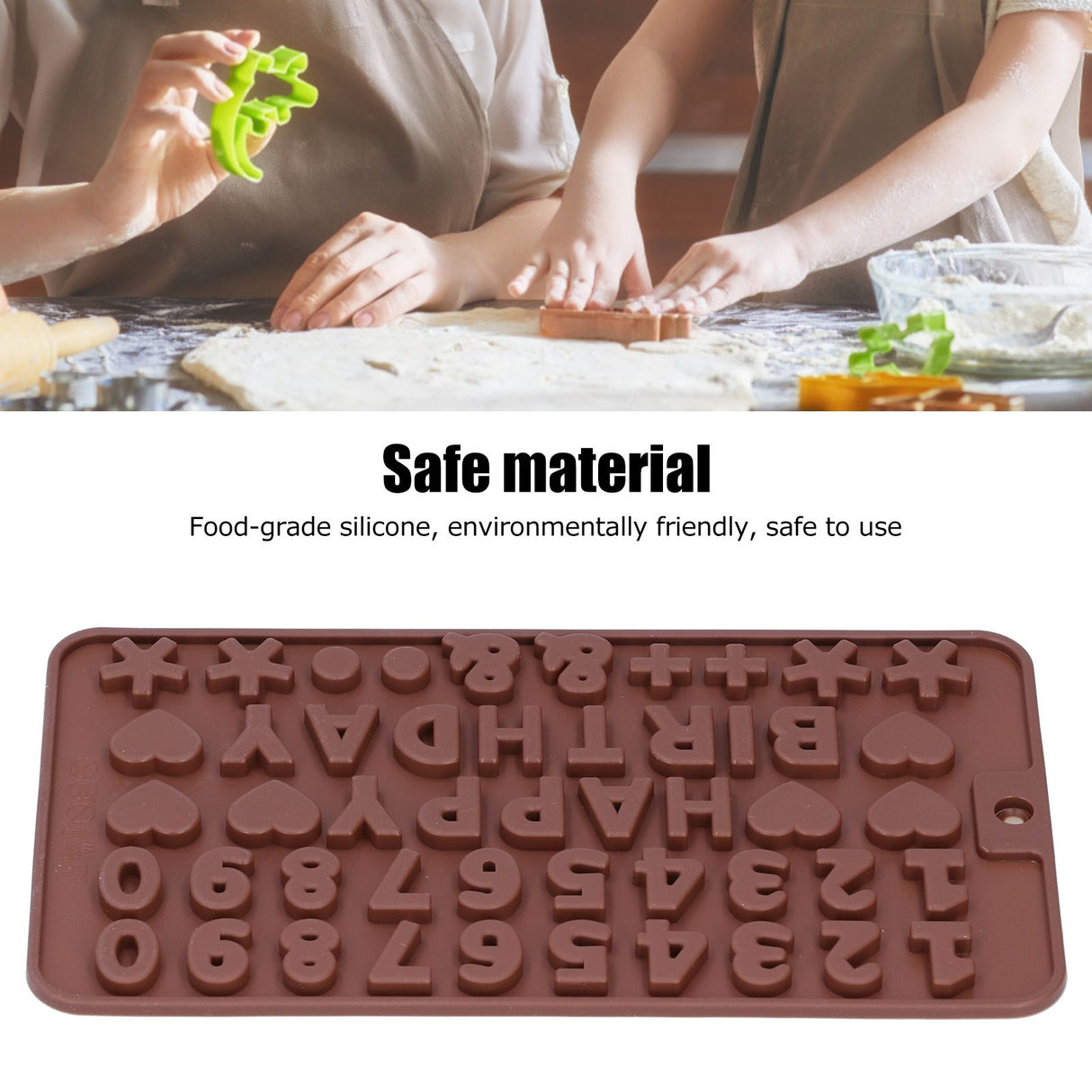 5Pcs Cute Shape Baking Mold Silicone Chocolate Pudding Cake Mold for Kitchen HomeNumber