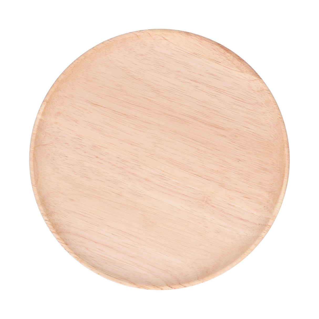 Rubber Wood Dinner Plate Round Tea Serving Tray Fruit Snack Tray Food Storage Plate27cm