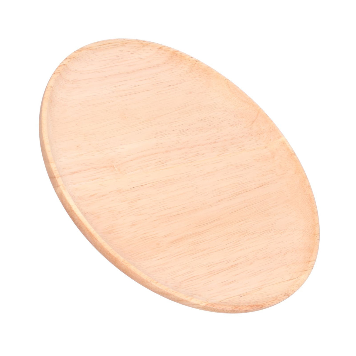 Rubber Wood Dinner Plate Round Tea Serving Tray Fruit Snack Tray Food Storage Plate27cm