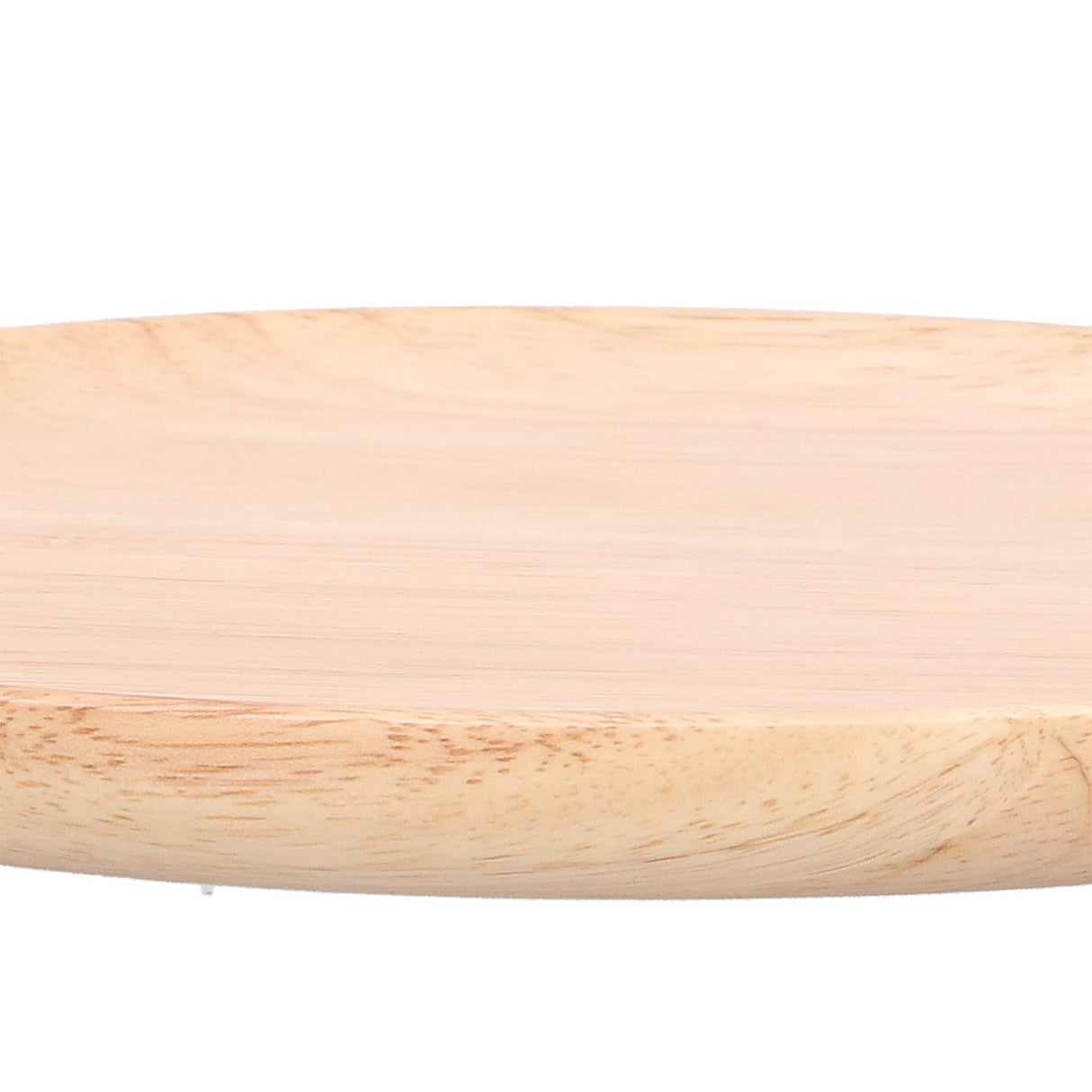 Rubber Wood Dinner Plate Round Tea Serving Tray Fruit Snack Tray Food Storage Plate27cm