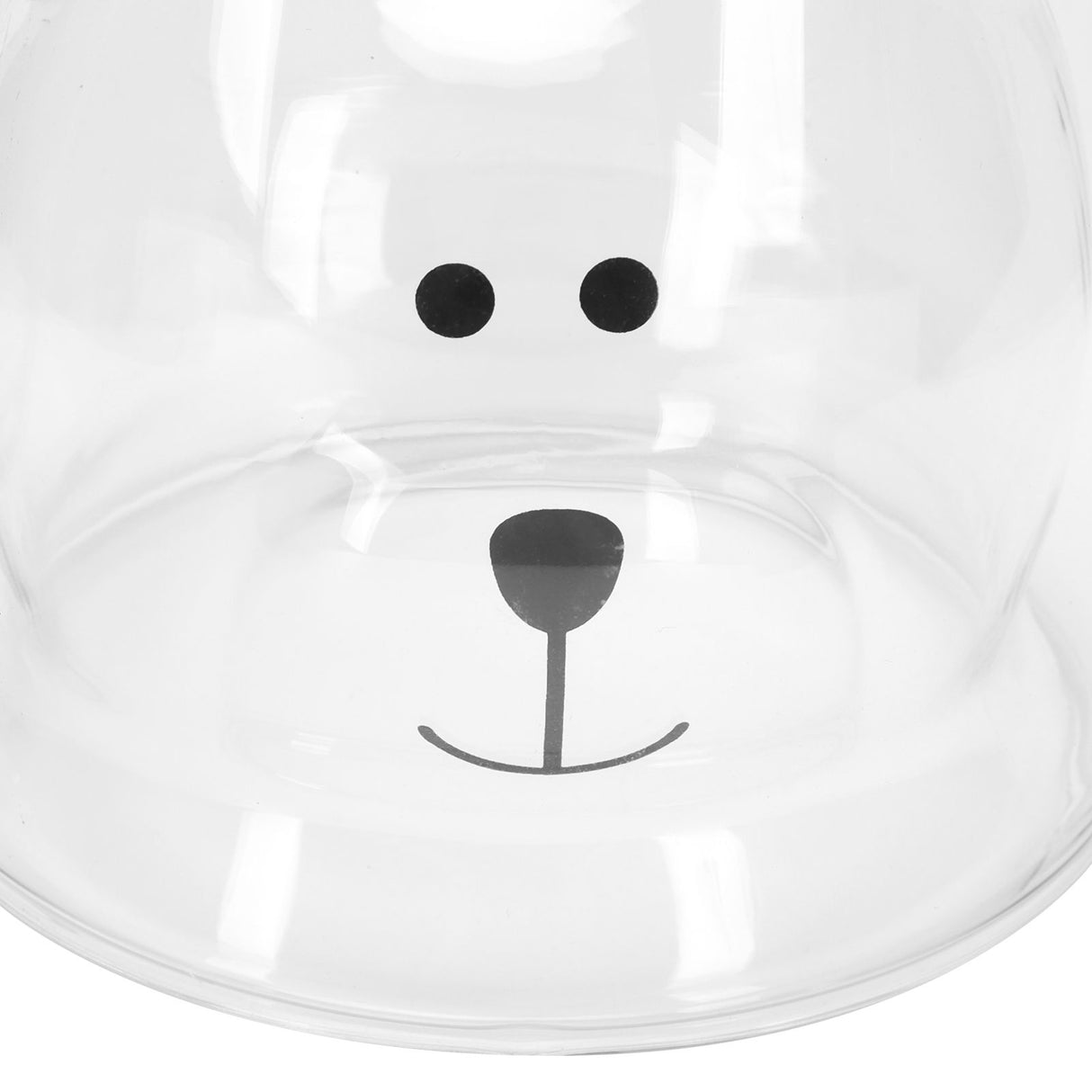 250ml Bear Shaped Glass Cup Double Wall Water Tea Coffee Milk Mug with Handle for HomeTransparent